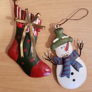 Hand Painted Metal Ornaments